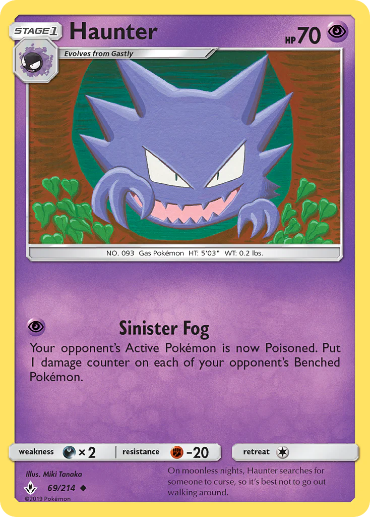 Haunter (69/214) - [Reverse Holo] Unbroken Bonds (UNB)