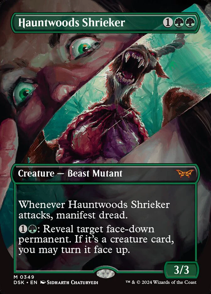 Hauntwoods Shrieker - [Foil, Borderless] Duskmourn: House of Horror (DSK)