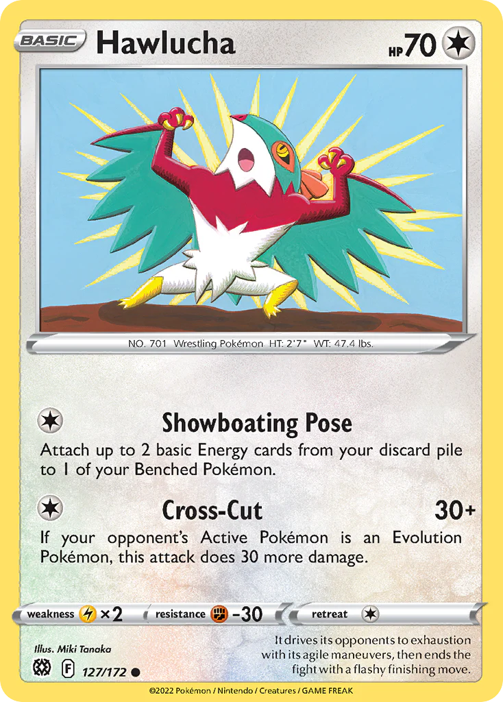 Hawlucha (127/172) - [Reverse Holo] Brilliant Stars (BRS)