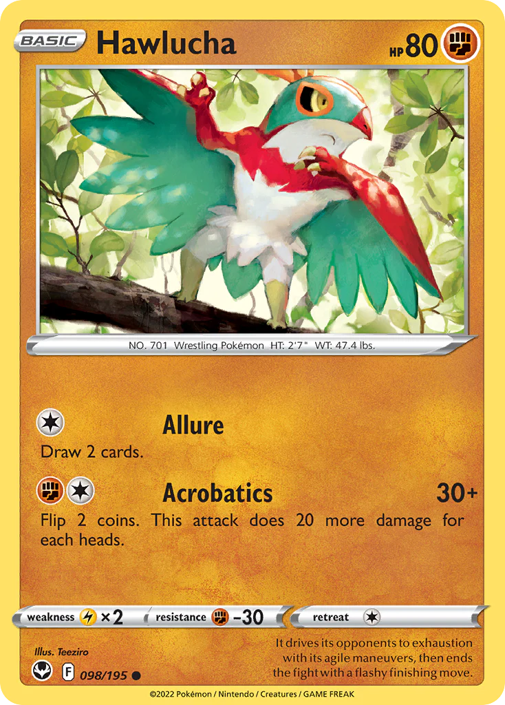 Hawlucha (98/195) - [Reverse Holo] Silver Tempest (SIT)