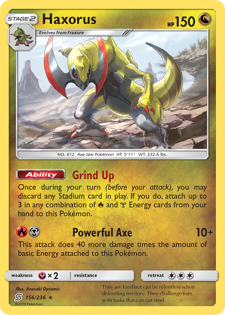 Haxorus (156/236) - [Holo Foil] Unified Minds (UNM)