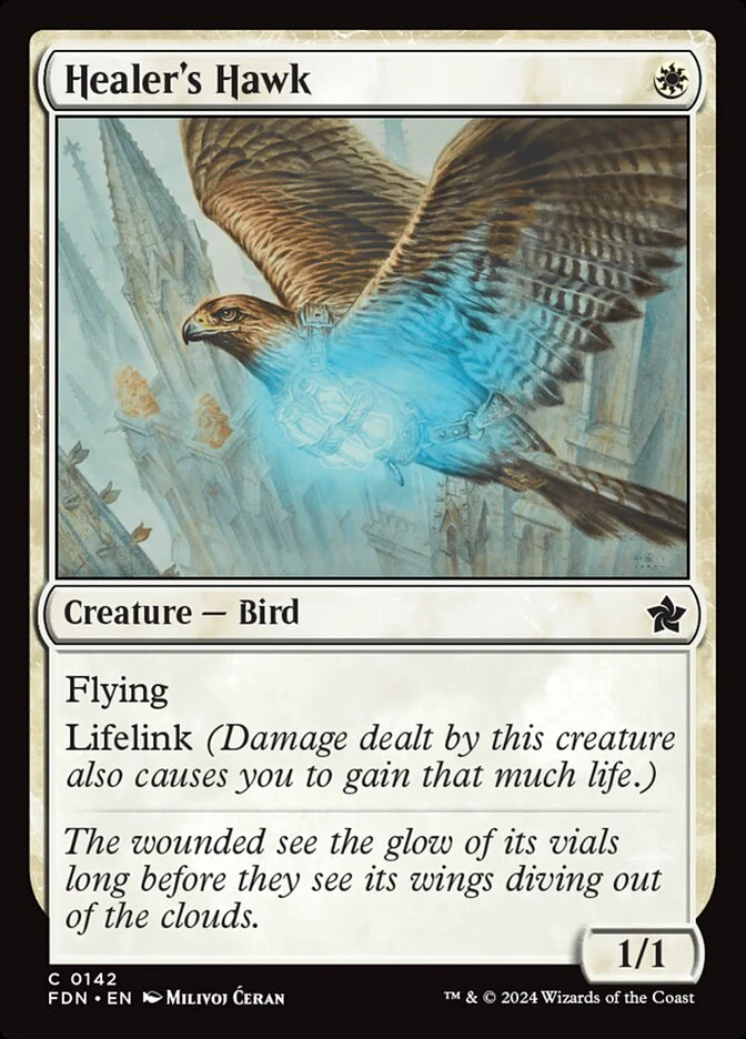 Healer's Hawk - [Foil] Foundations (FDN)