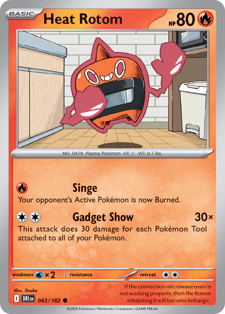 Heat Rotom (43/182) - [Reverse Holo] Destined Rivals (DRI)