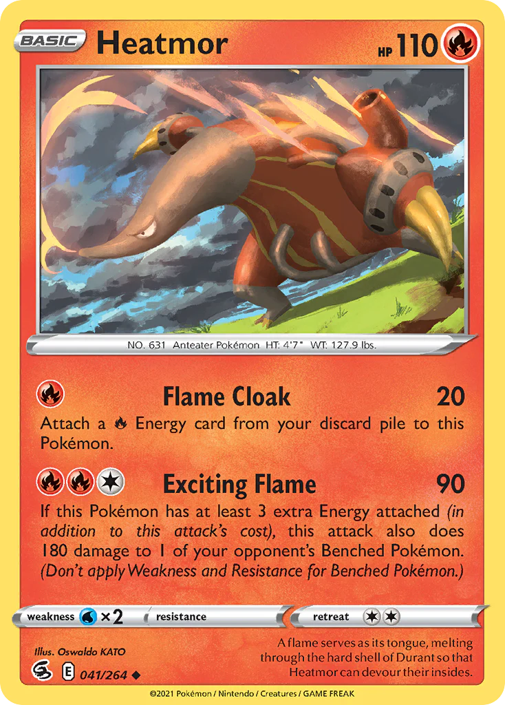 Heatmor (41/264) - [Reverse Holo] Fusion Strike (FST)