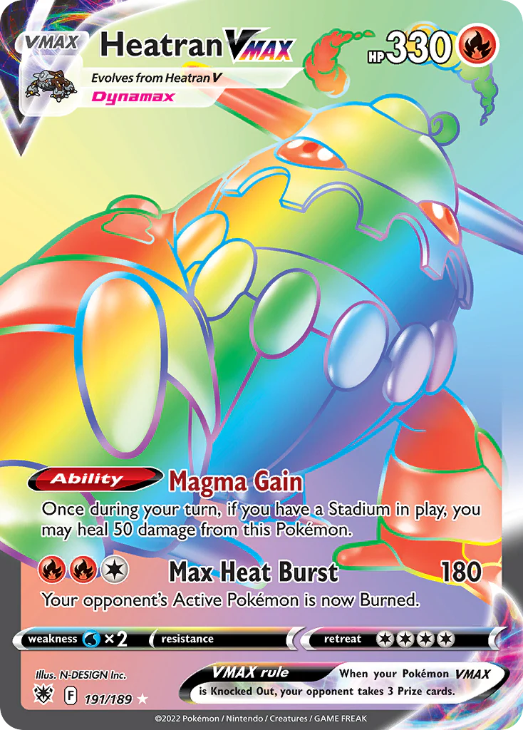 Heatran VMAX (191/189) - [Rainbow Holo] Astral Radiance (ASR)