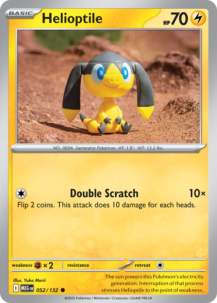 Helioptile (52/132) - [Reverse Holo] Mega Evolution (MEG)