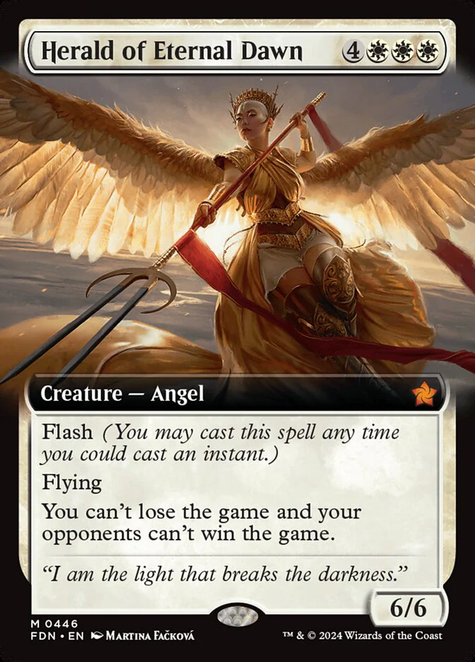 Herald of Eternal Dawn - [Foil, Extended Art] Foundations (FDN)