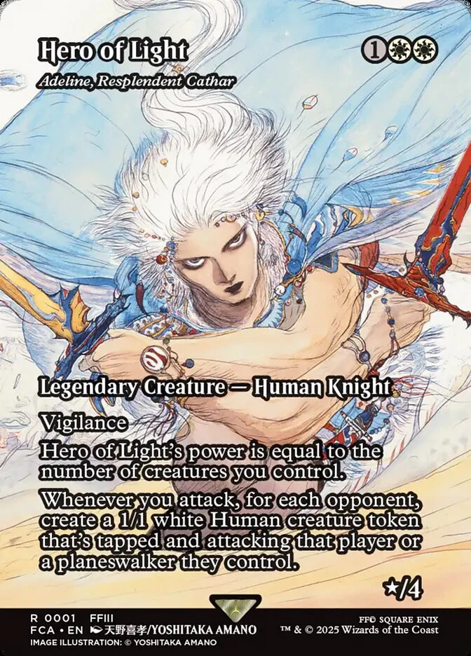 Hero of Light - Adeline, Resplendent Cathar (1) - [Borderless] Final Fantasy: Through the Ages (FCA)