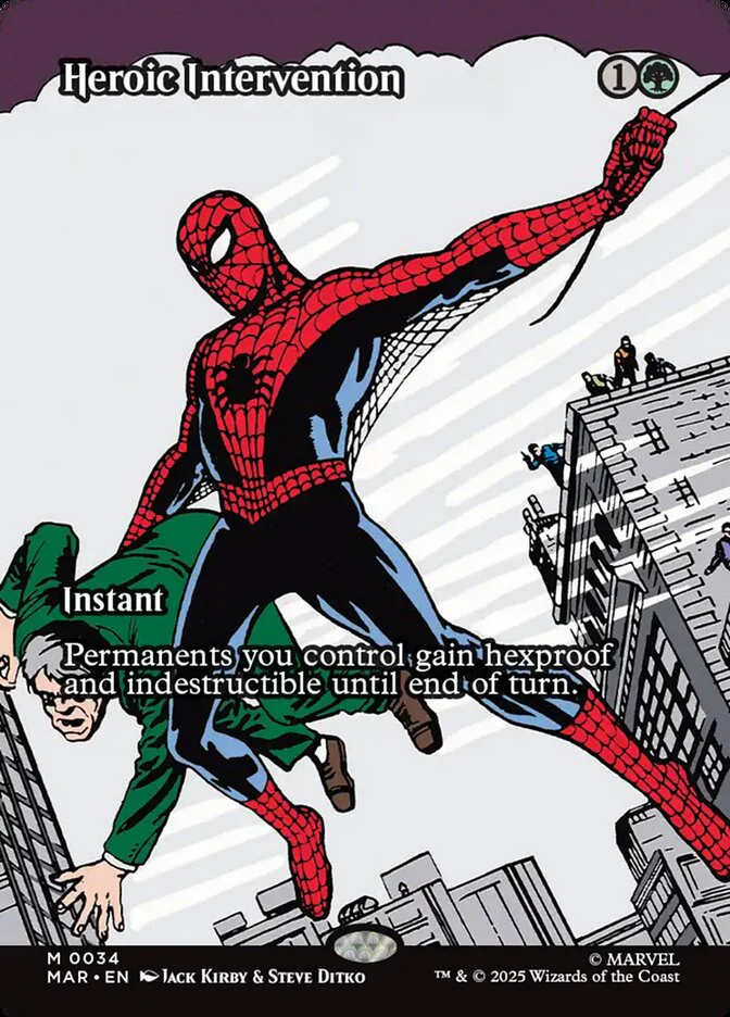 Heroic Intervention (34) - [Foil, Borderless] Marvel Universe (MAR)