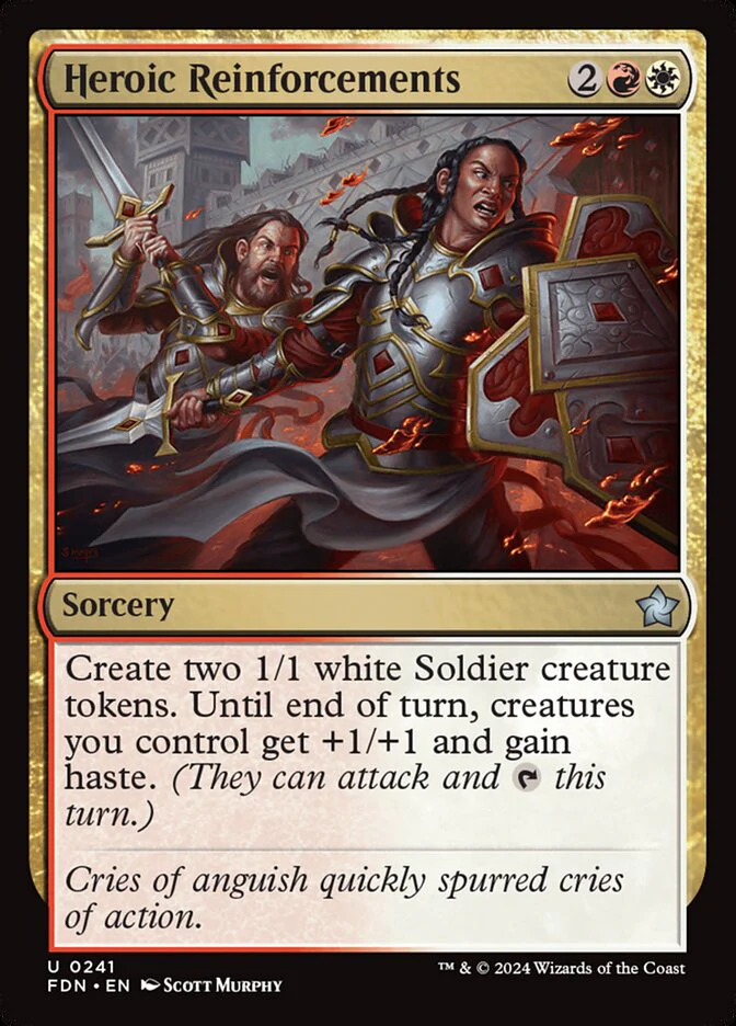 Heroic Reinforcements - [Foil] Foundations (FDN)