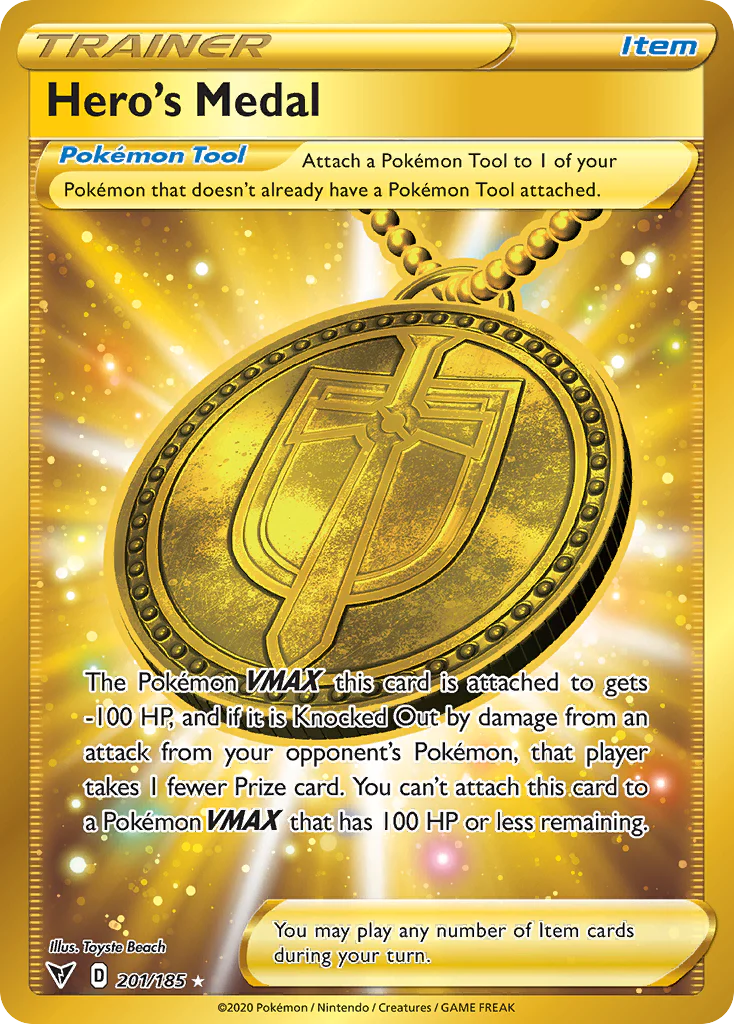 Hero's Medal (201/185) - [Secret Rare] Vivid Voltage (VIV)
