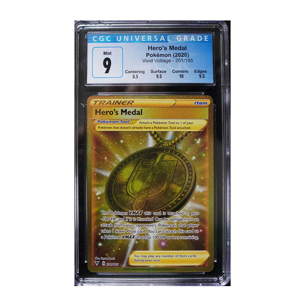 Hero's Medal (Secret) [Holo, Graded CGC 9] - SWSH04: Vivid Voltage (SWSH04)