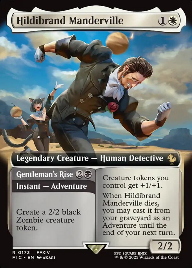 Hildibrand Manderville // Gentleman's Rise (173) - [Foil, Extended Art] Final Fantasy Commander (FIC)