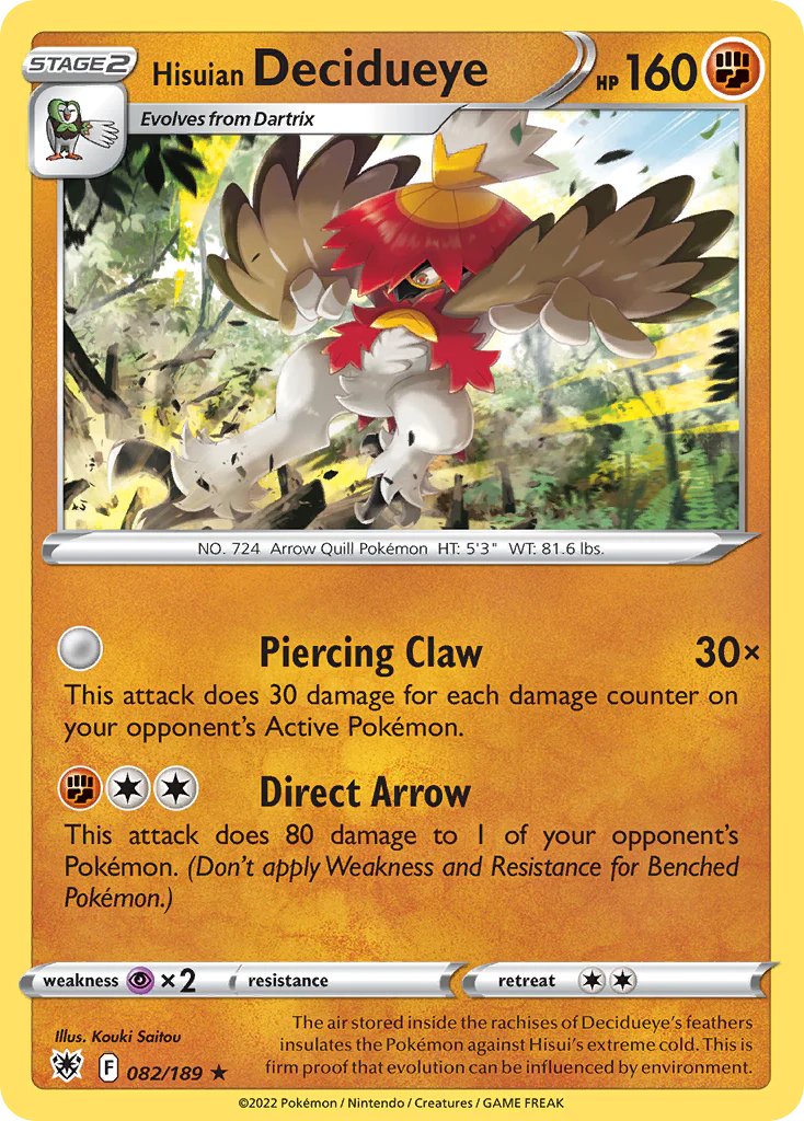 Hisuian Decidueye (82/189) - [Holo Foil] Astral Radiance (ASR)