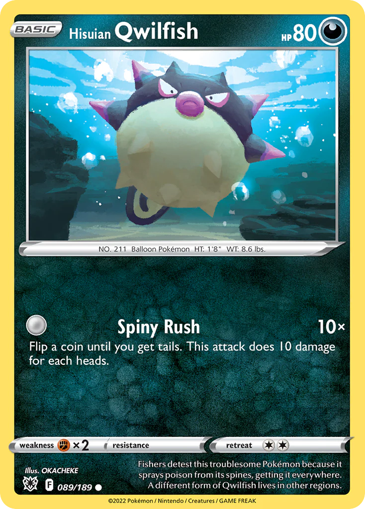Hisuian Qwilfish (89/189) - [Reverse Holo] Astral Radiance (ASR)