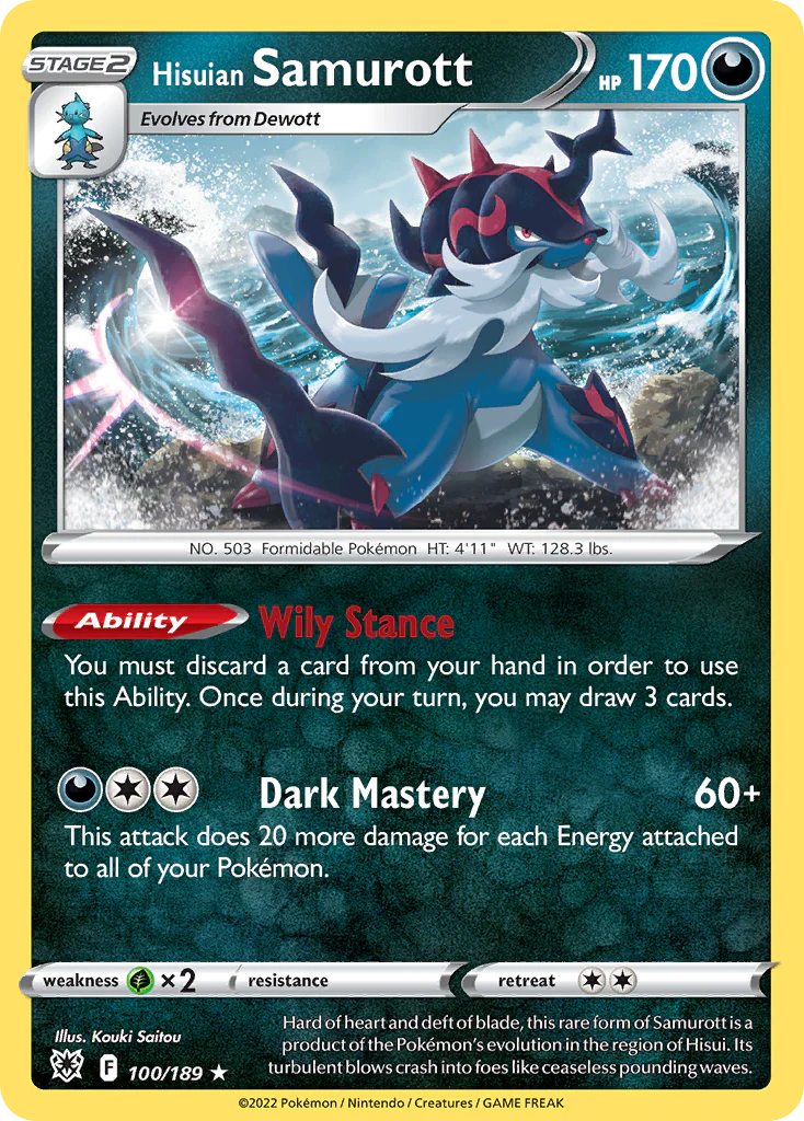 Hisuian Samurott (100/189) - [Holo Foil] Astral Radiance (ASR)