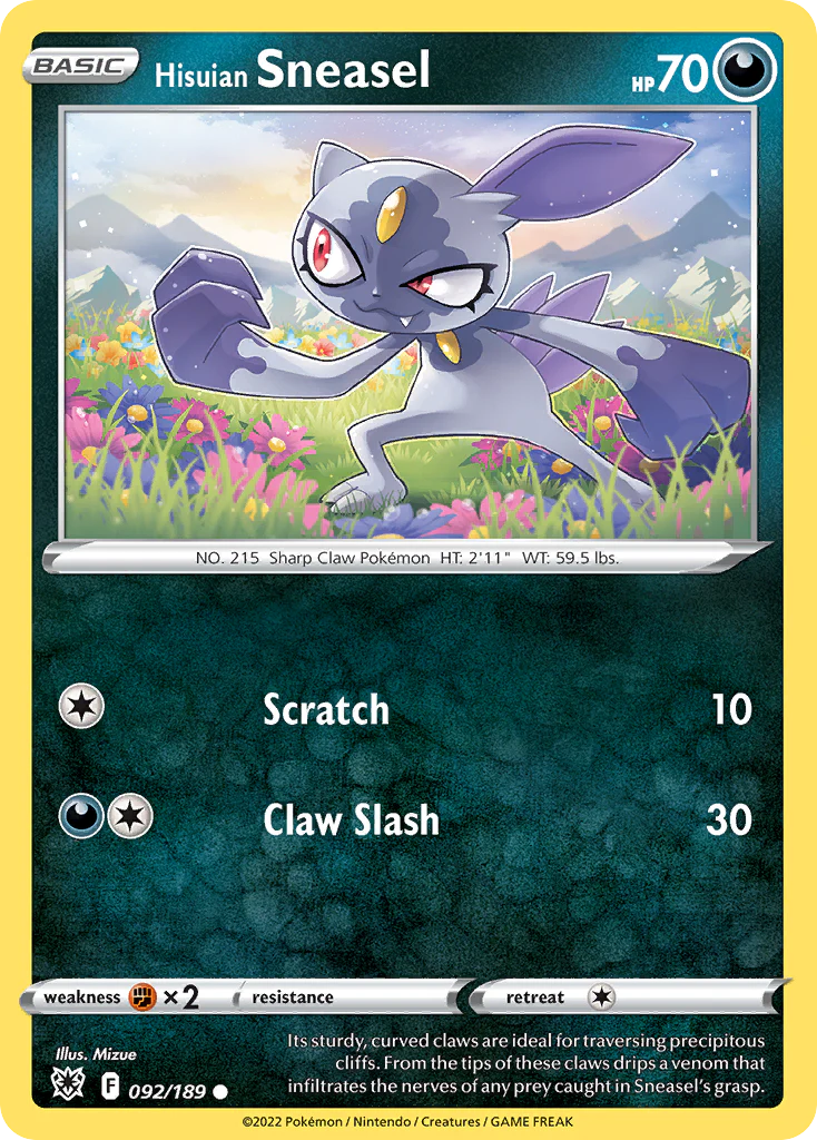 Hisuian Sneasel (92/189) - Astral Radiance (ASR)