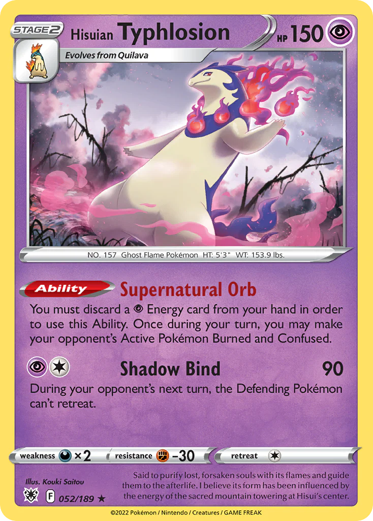 Hisuian Typhlosion (52/189) - [Reverse Holo] Astral Radiance (ASR)