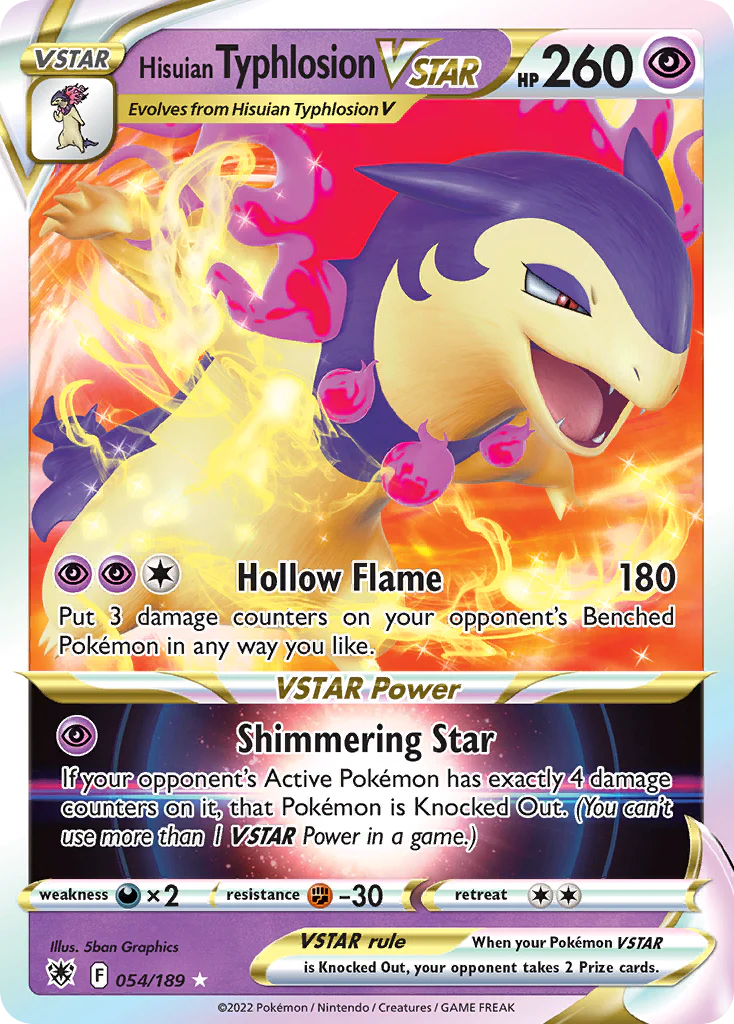 Hisuian Typhlosion VSTAR (54/189) - [Holo Foil] Astral Radiance (ASR)