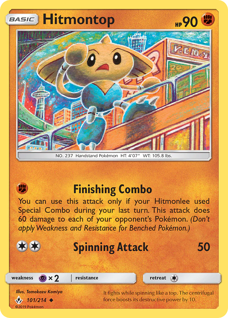 Hitmontop (101/214) - [Reverse Holo] Unbroken Bonds (UNB)