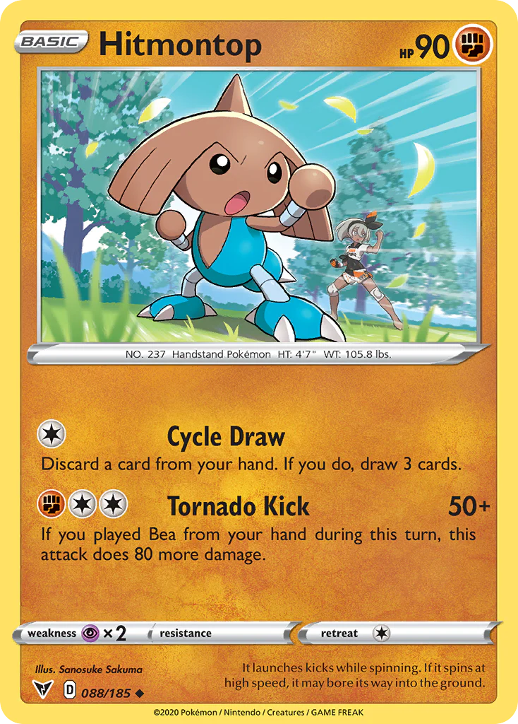 Hitmontop (88/185) - [Reverse Holo] Vivid Voltage (VIV)