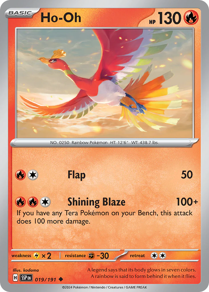 Ho-Oh (19/191) - [Reverse Holo] Surging Sparks (SSP)