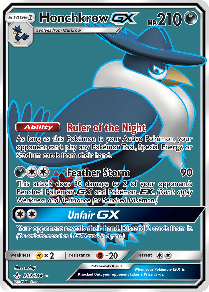 Honchkrow-GX (202/214) - [Full Art] Unbroken Bonds (UNB)