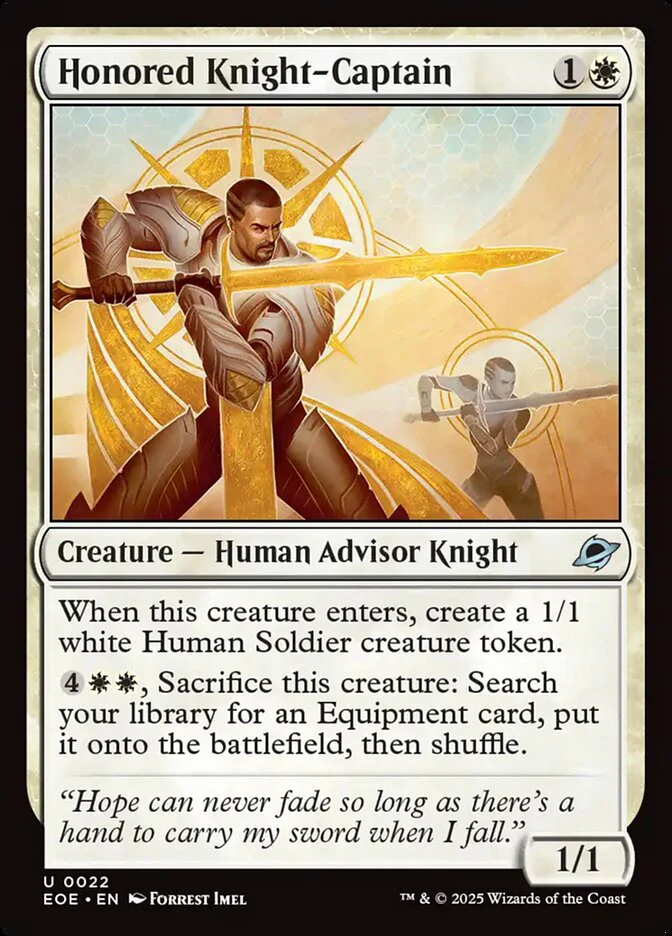 Honored Knight-Captain (22) - [Foil] Edge of Eternities (EOE)