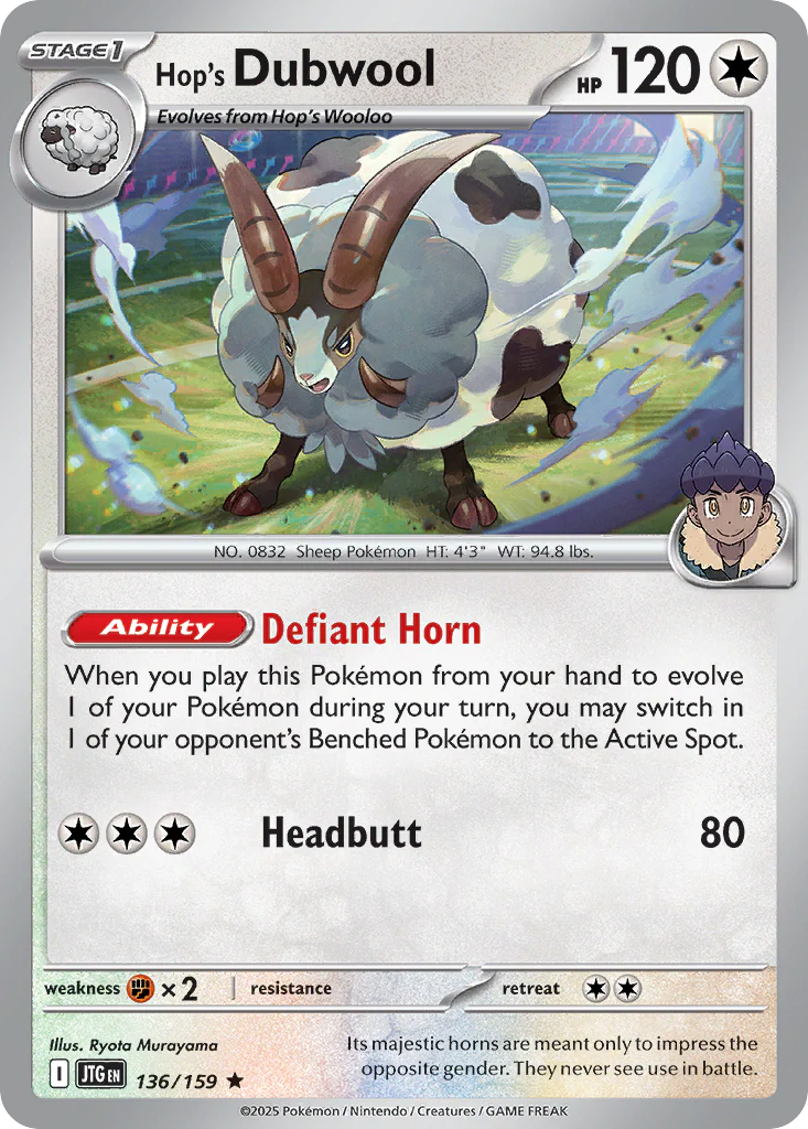 Hop's Dubwool (136/159) - [Holo Foil] Journey Together (JTG)