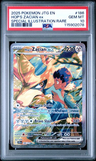 Hop's Zacian ex #128 - [Graded PSA 10] SV09: Journey Together (JTG)