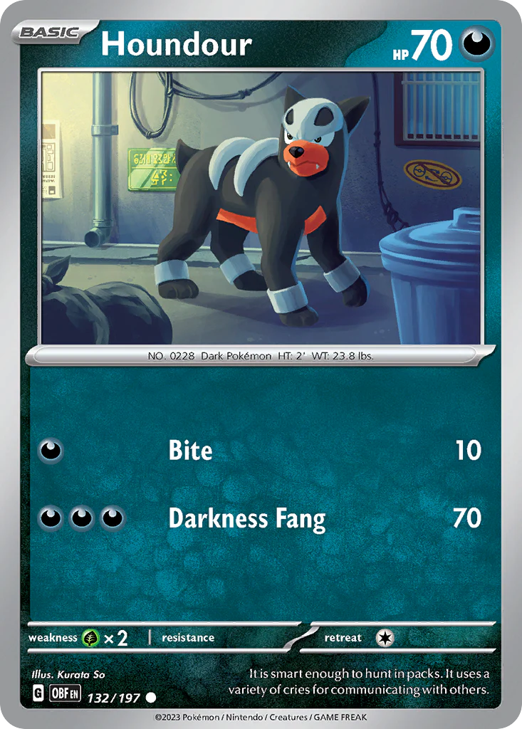 Houndour (132/197) - Obsidian Flames (OBF)