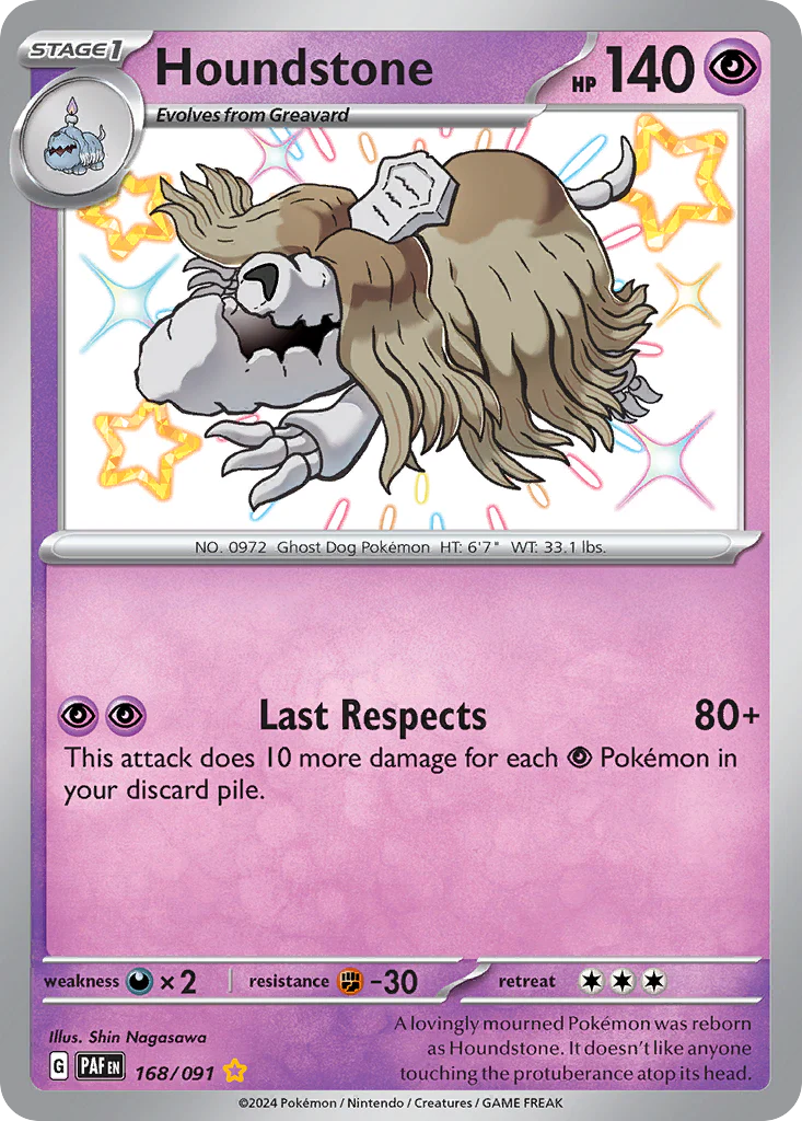 Houndstone (168/91) - [Shiny Holo] Paldean Fates (PAF)