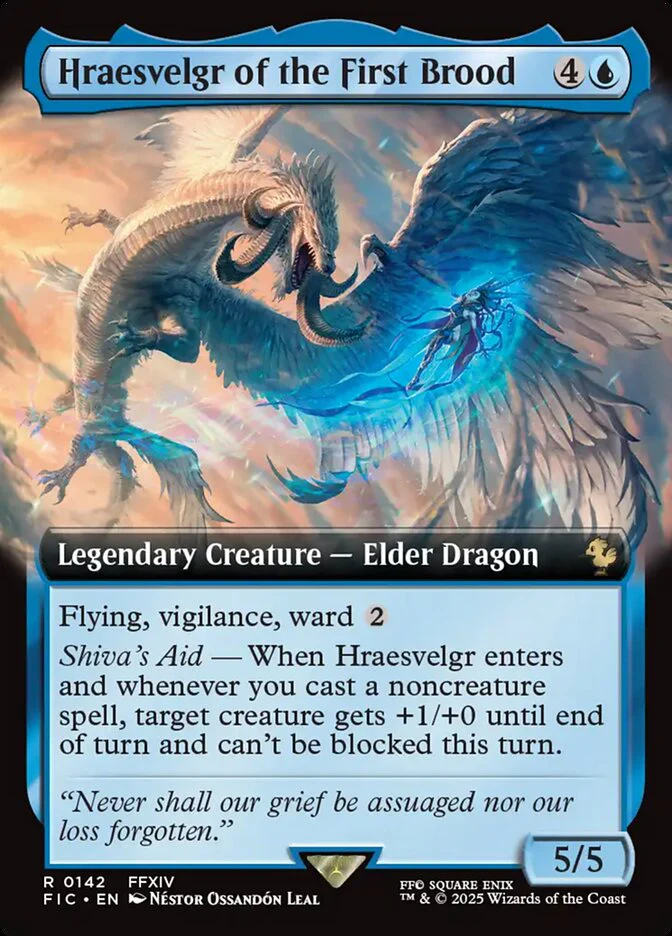 Hraesvelgr of the First Brood (142) - [Extended Art] Final Fantasy Commander (FIC)
