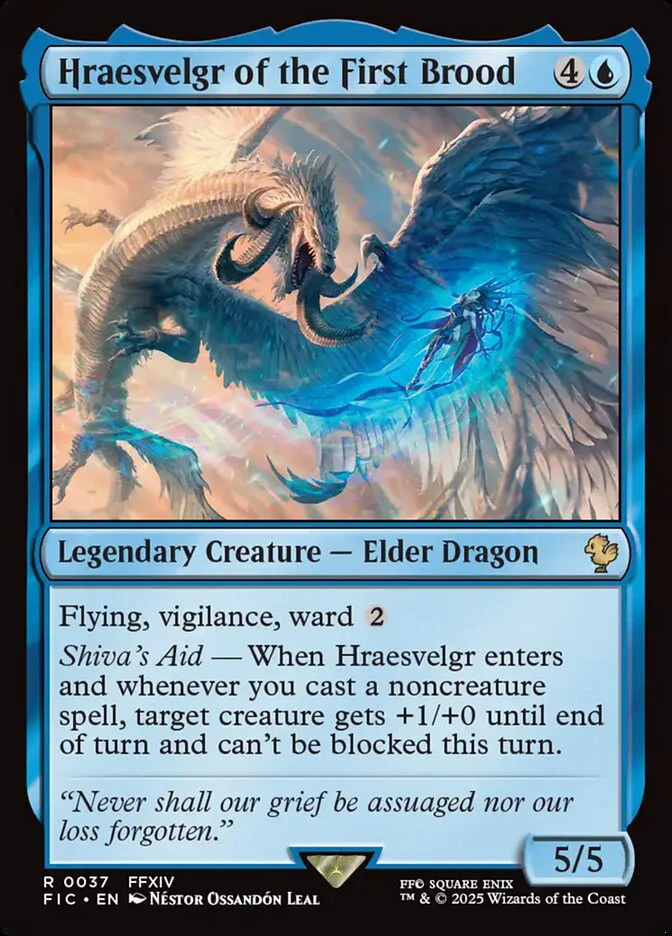 Hraesvelgr of the First Brood (37) - [Surge Foil] Final Fantasy Commander (FIC)