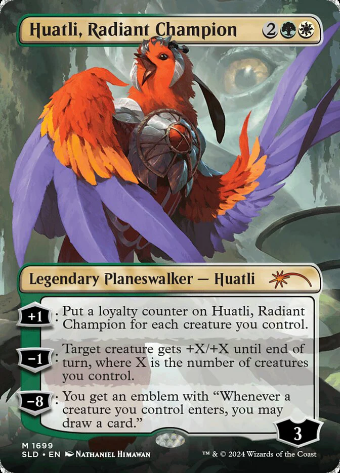 Huatli, Radiant Champion (1699) - [Borderless] Secret Lair Drop (SLD)