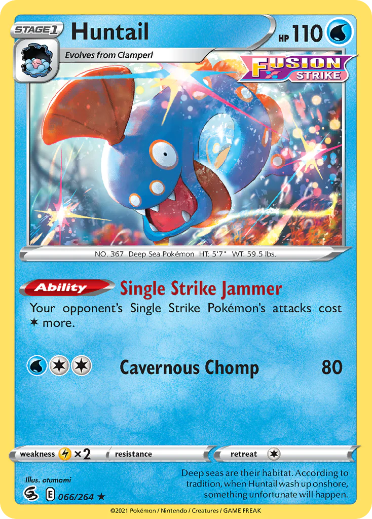 Huntail (66/264) - [Reverse Holo] Fusion Strike (FST)