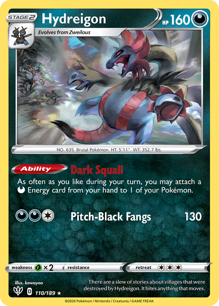 Hydreigon (110/189) - [Reverse Holo] Darkness Ablaze (DAA)