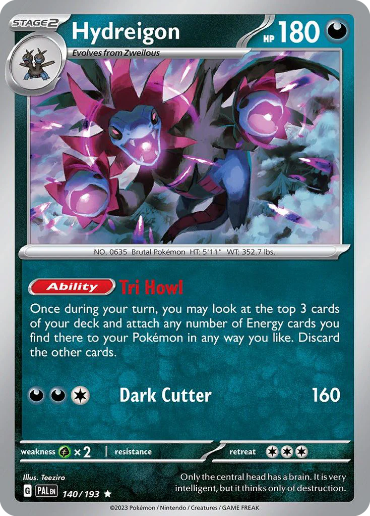 Hydreigon (140/193) - [Holo Foil] Paldea Evolved (PAL)