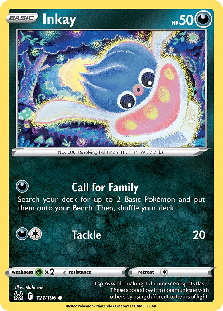 Inkay (121/196) - [Reverse Holo] Lost Origin (LOR)