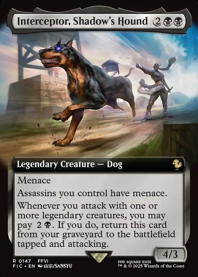 Interceptor, Shadow's Hound (147) - [Extended Art] Final Fantasy Commander (FIC)