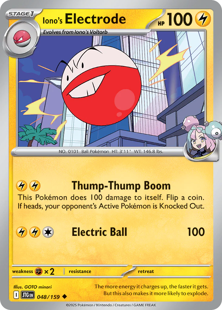 Iono's Electrode (48/159) - [Reverse Holo] Journey Together (JTG)