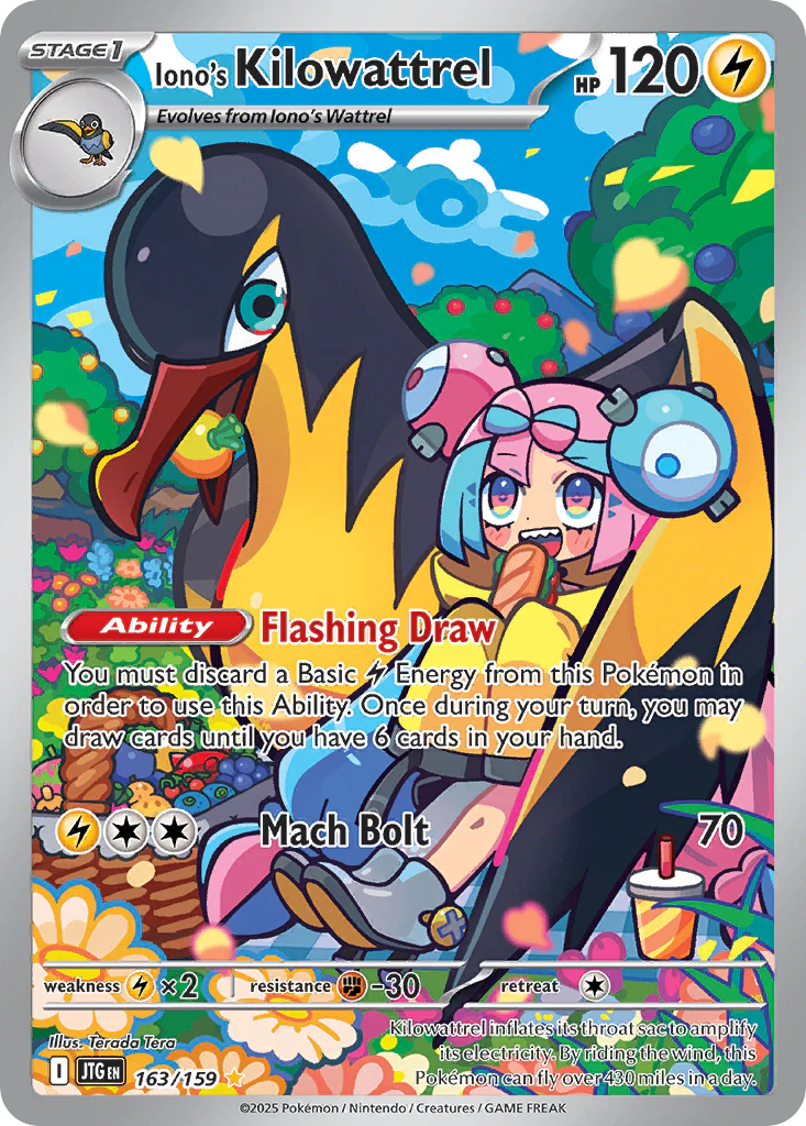 Iono's Kilowattrel (163/159) - [Illustration Rare] Journey Together (JTG)