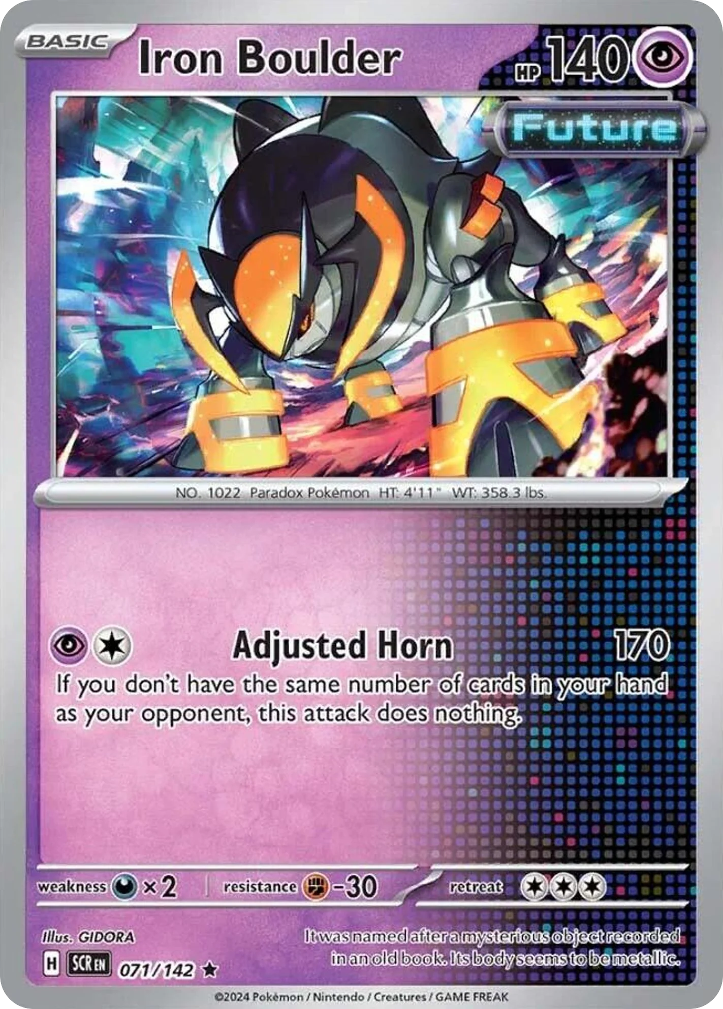 Iron Boulder (71/142) - [Reverse Holo] Stellar Crown (SCR)