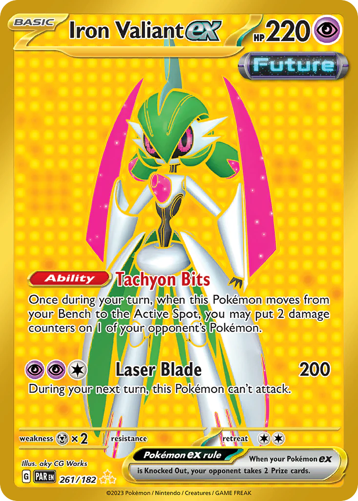Iron Valiant ex (261/182) - [Gold Holo] Paradox Rift (PAR)