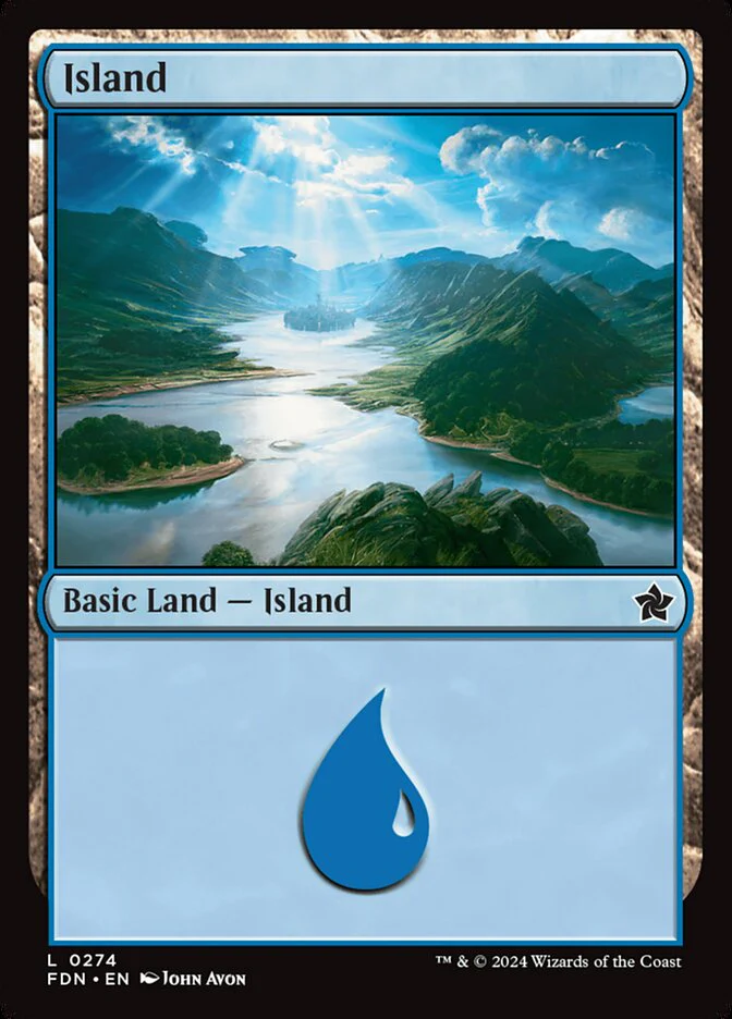Island (274) - [Foil] Foundations (FDN)