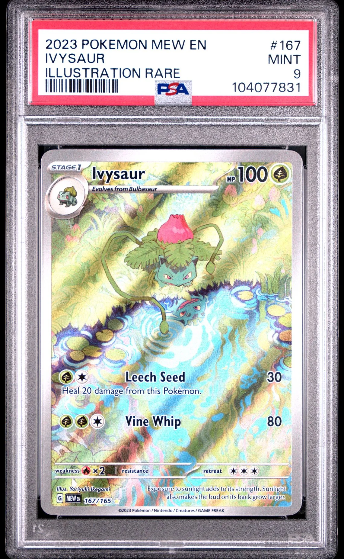 Ivysaur Illustration Rare #167 - [Graded PSA 9] Scarlet Violet 151 (Mew)