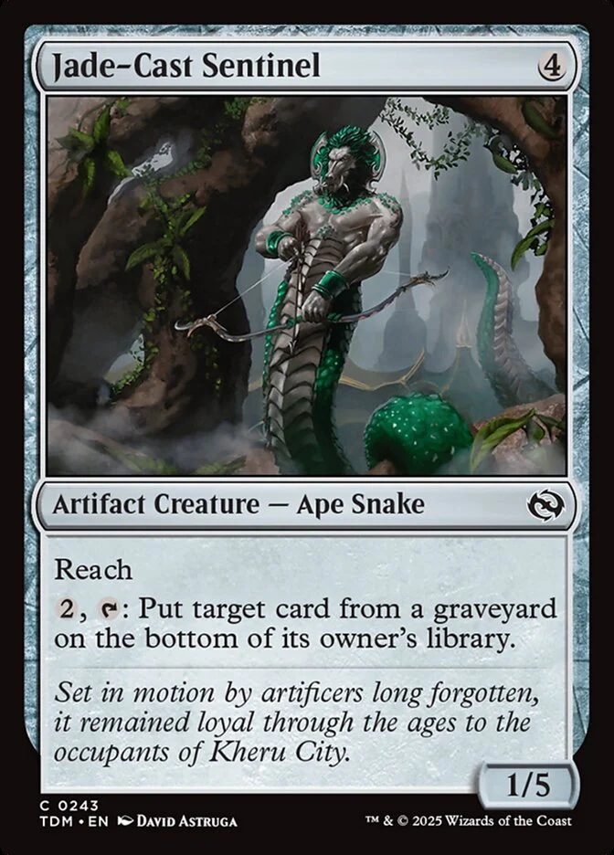 Jade-Cast Sentinel (243) - [Foil] Tarkir: Dragonstorm (TDM)