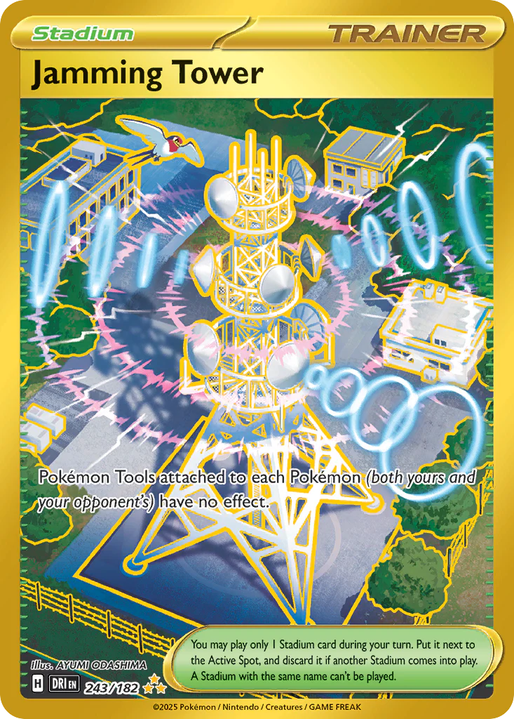 Jamming Tower (243/182) - [Gold Holo] Destined Rivals (DRI)