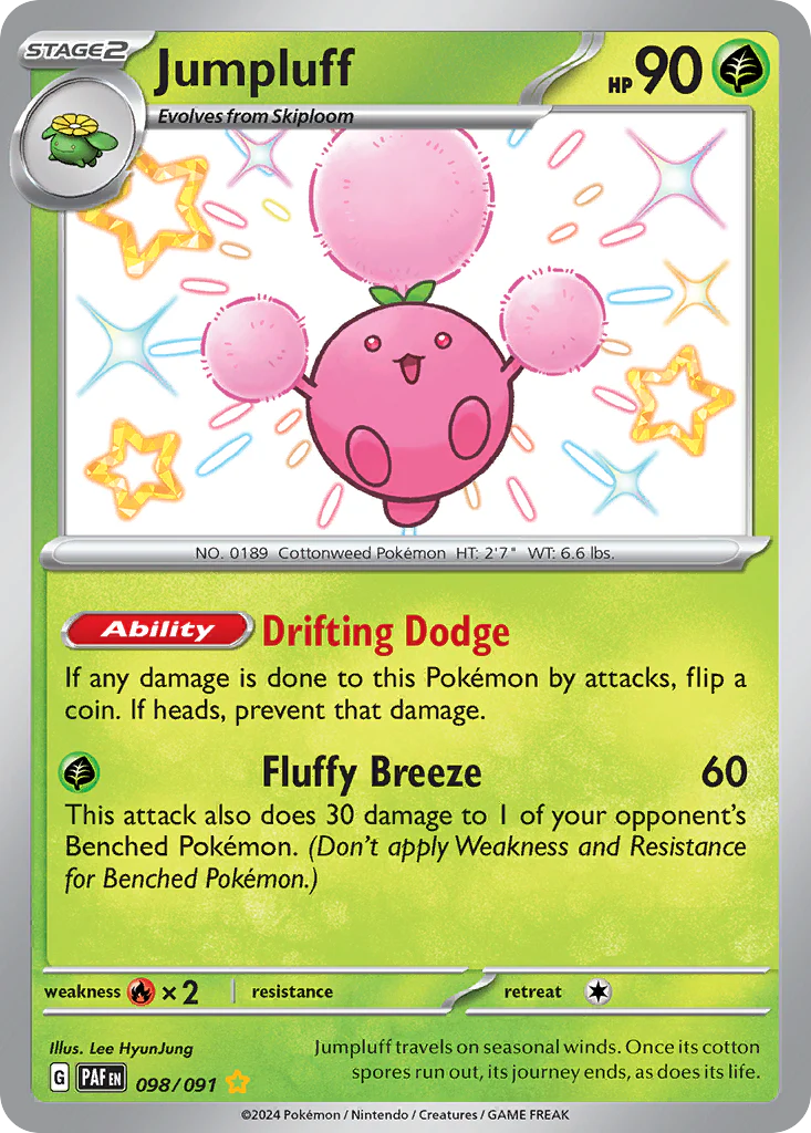 Jumpluff (98/91) - [Shiny Holo] Paldean Fates (PAF)