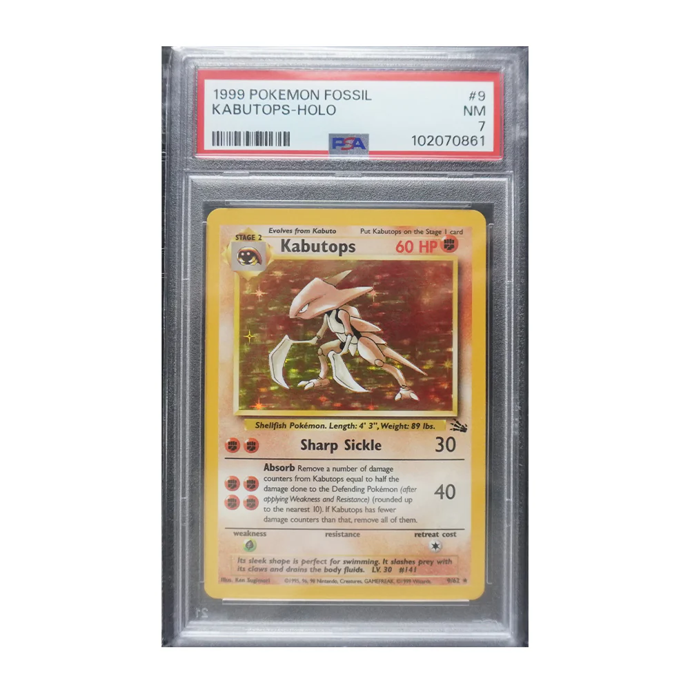 Kabutops (9) [Holo, Graded PSA 7] - Fossil (FO)